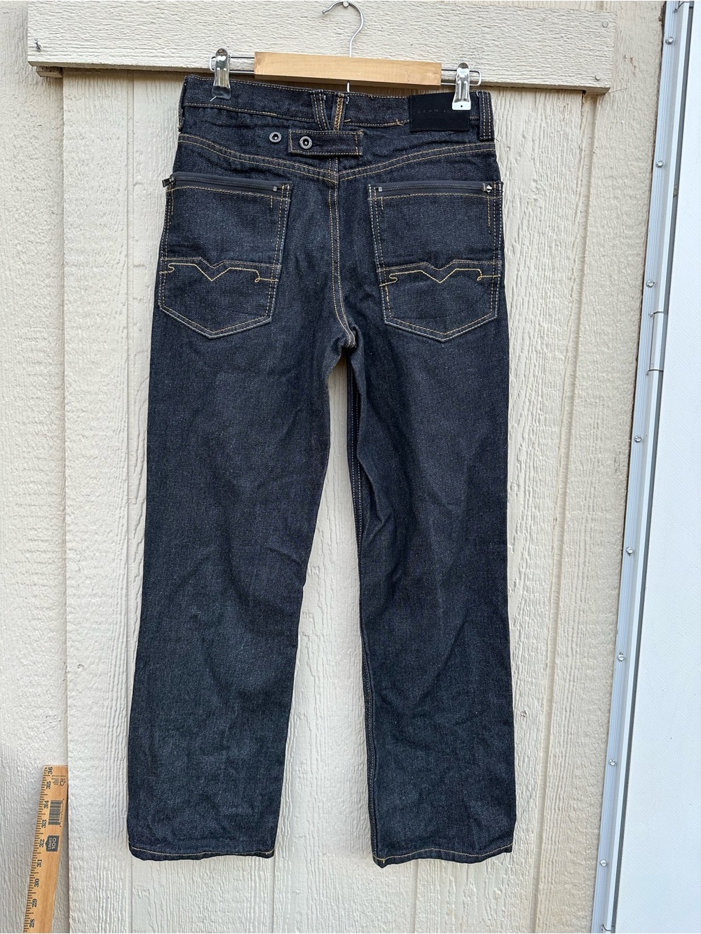 Sean John Denim Jeans Zipper Back Pocket Adjustable Waist Women’s Size 16 NWOT